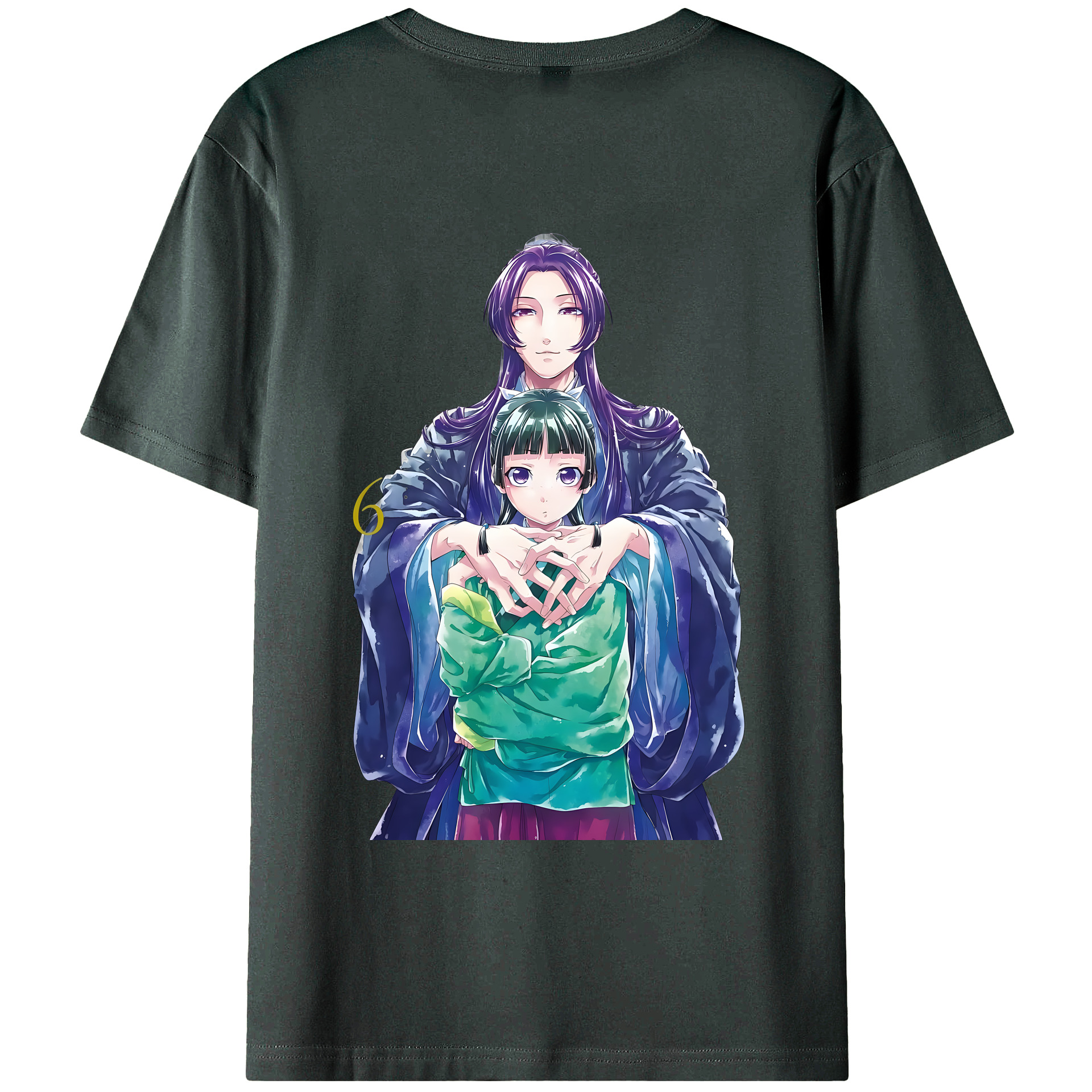 （画像用） 薬屋のひとりごと The Apothecary Diaries 綿100％ メンズ半袖Tシャツ（バックプリント） 通気性
